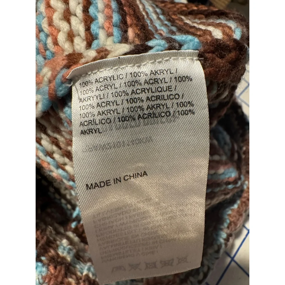 The Ragged Priest Striped Sweater Knit Tube Skirt Size M Brown Blue NWOT Y2K - Picture 5 of 5